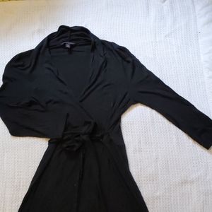 Banana republic black tie waist stretch dress
